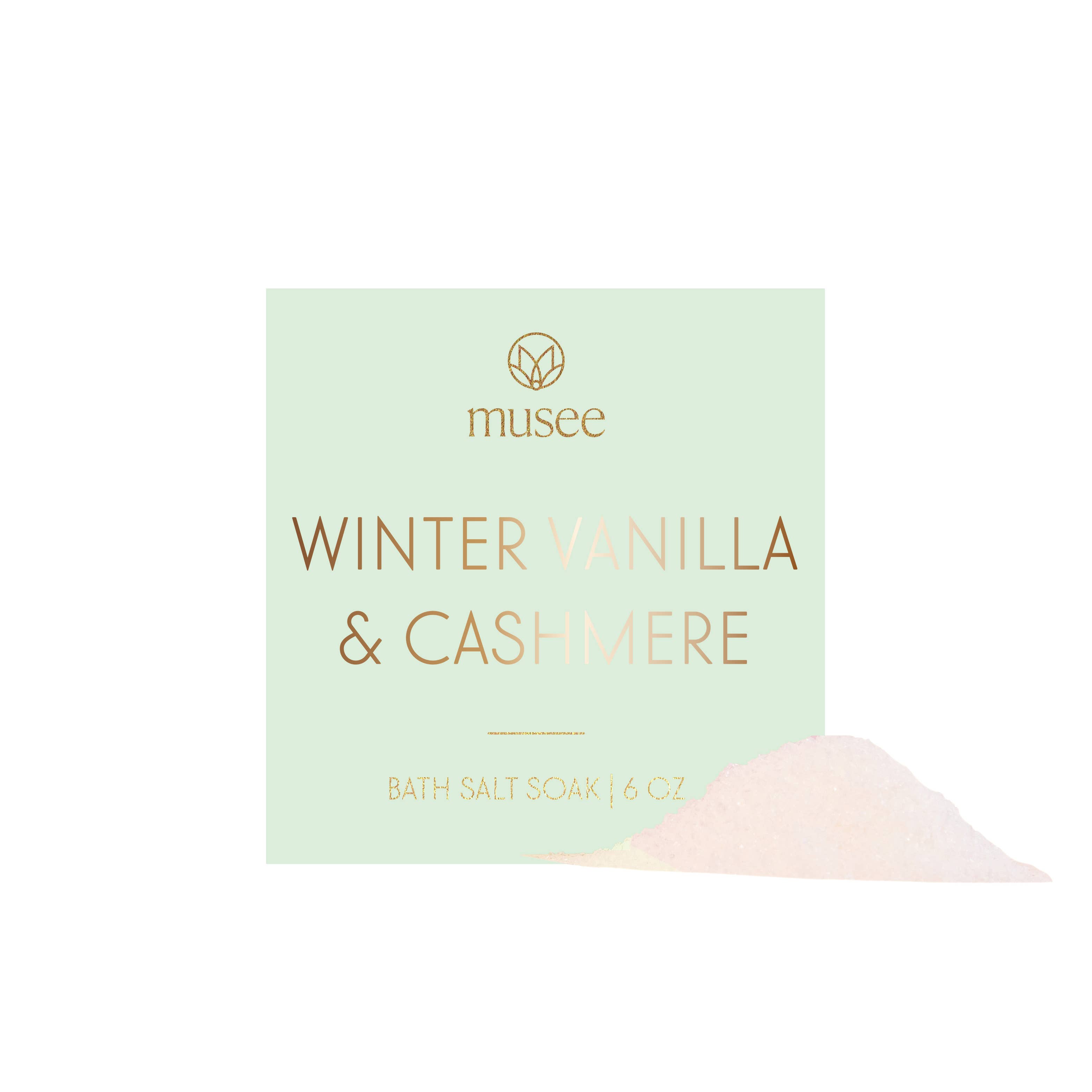 Musee - Wholesale Bath salts - Winter Vanilla & Cashmere Mini Bath Salt Soak