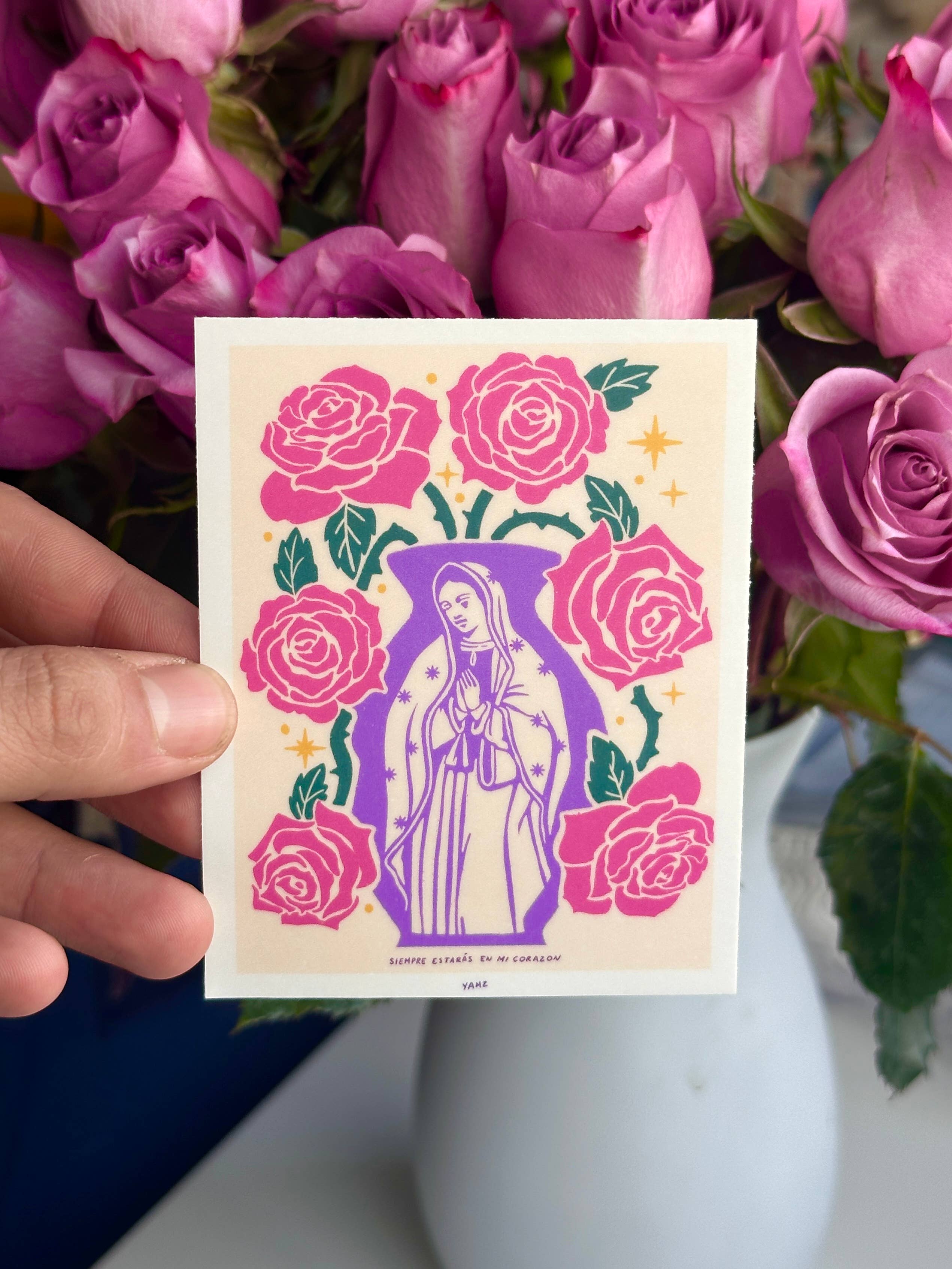 YAMZ: World of Color - Wholesale Sticker - Virgencita jumbo sticker 1