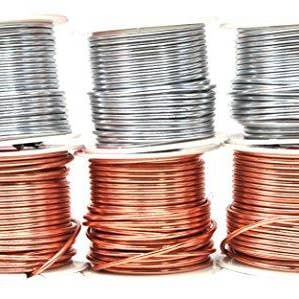 Mandala Crafts - Wholesale Craft Supplies - Mandala Crafts Anodized Aluminum Wire for Sculpting, Armature, Jewelry Making, Gem Metal Wrap, Garden, Colored and Soft, Assorted 6 Rolls2