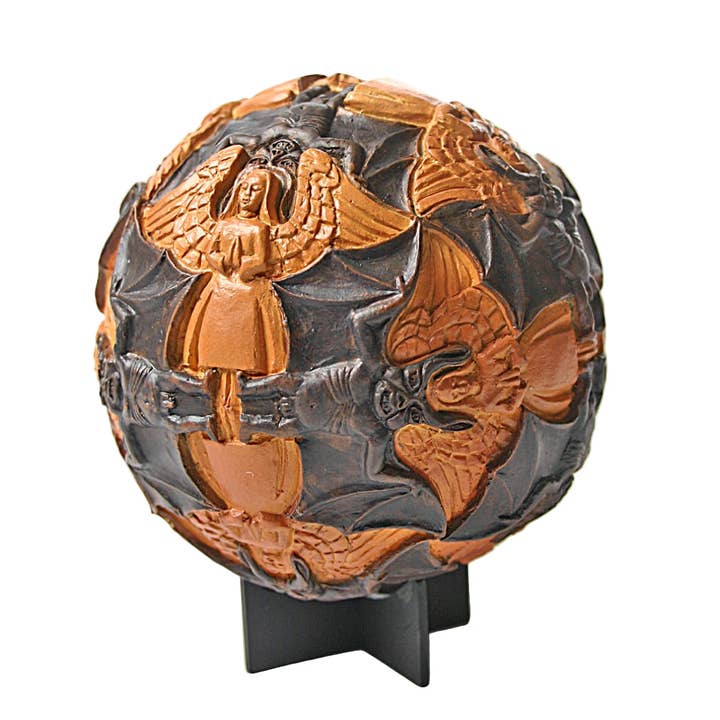 Sphere Angels Devils Tessellation Paperweight Orb Parastone ESC05 for wholesale by Museum Wholesale Inc