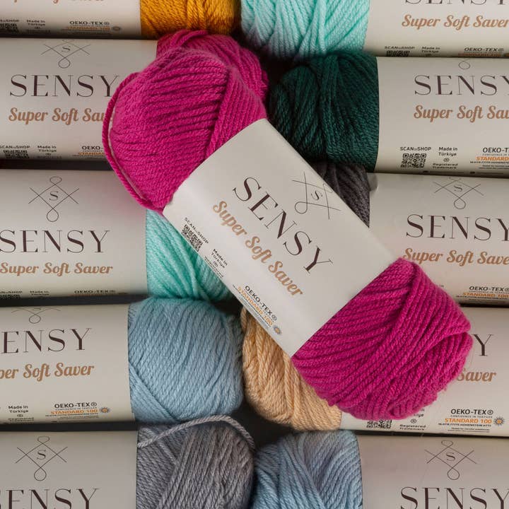 Sensy - Wholesale Yarn - Sensy Super Soft Saver Yarn, 3.5 oz, 190 Yards, Gauge 4 Medium26