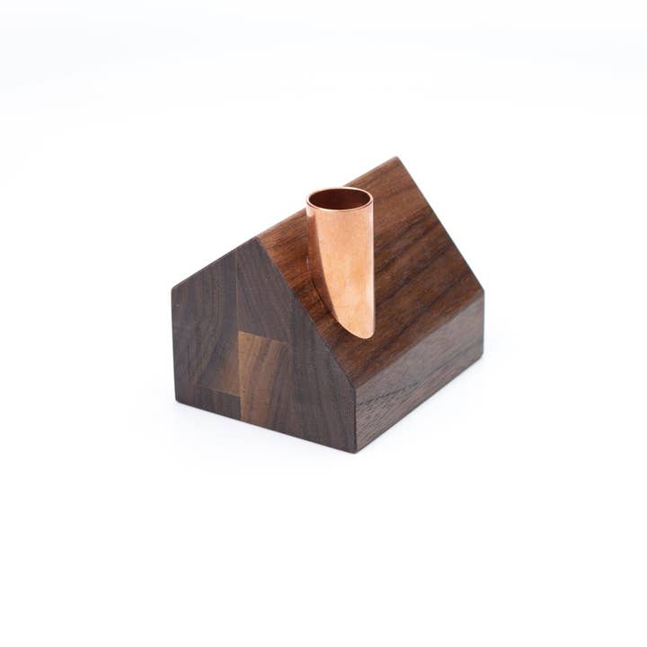 Hauskaa - Wholesale Candle Holder - Saltbox Little Wooden House Handmade Candlestick Holder