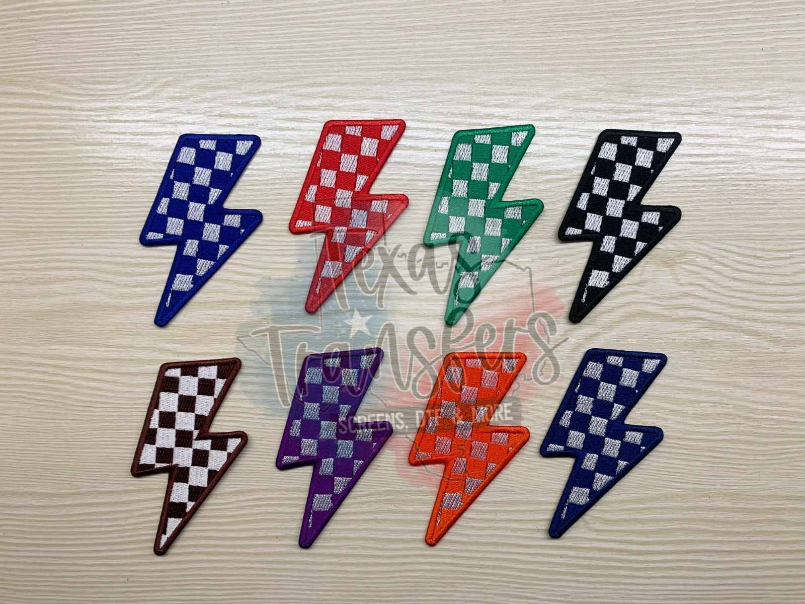 Texas Transfers - Wholesale Patch - Navy Blue Team/Checker Iron-On Patches1