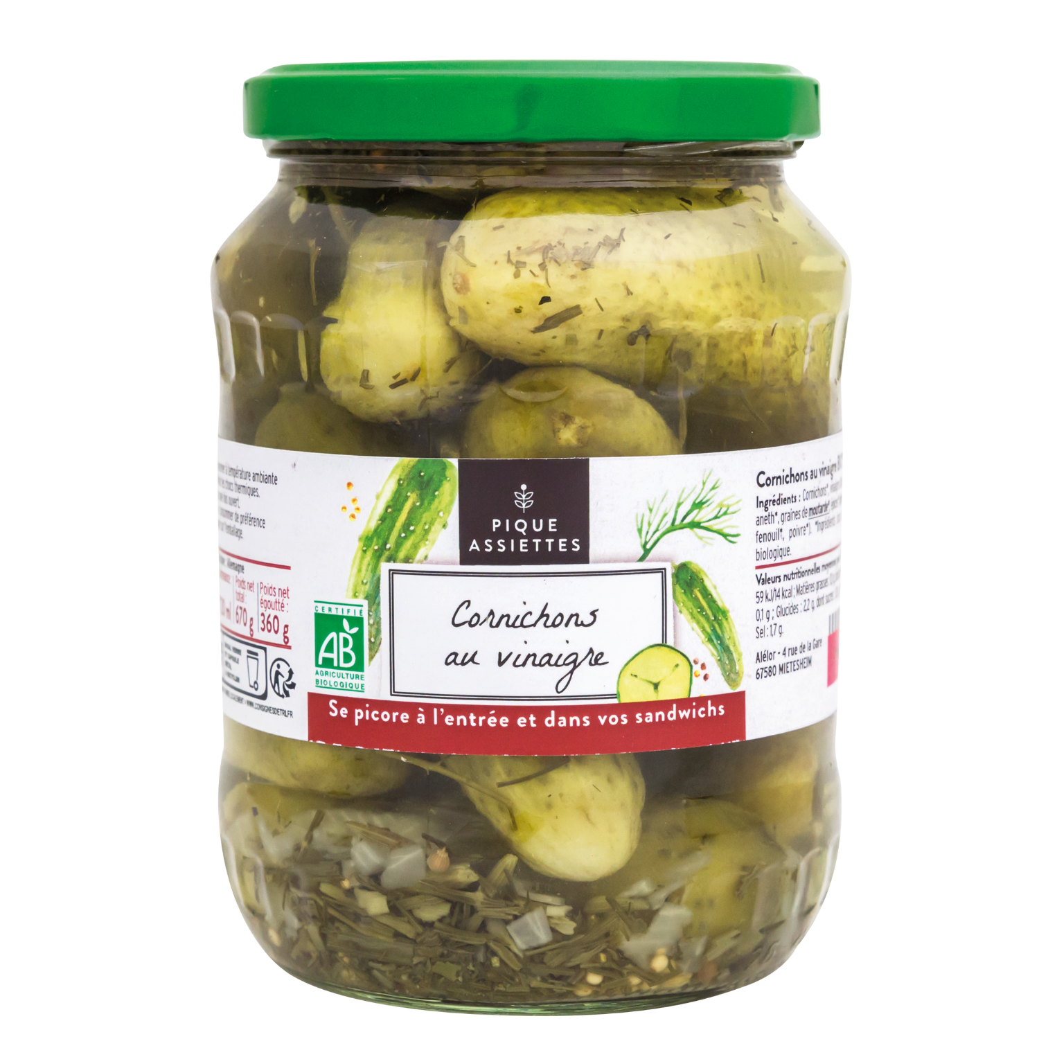 PIQUE ASSIETTES - Wholesale Pickled Vegetables - Organic Vinegar Pickles 37Cl1
