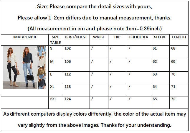 Marayn - Wholesale Button Down Shirt - Women's - Chic 2025 European Fall Casual Denim Shirt Women2