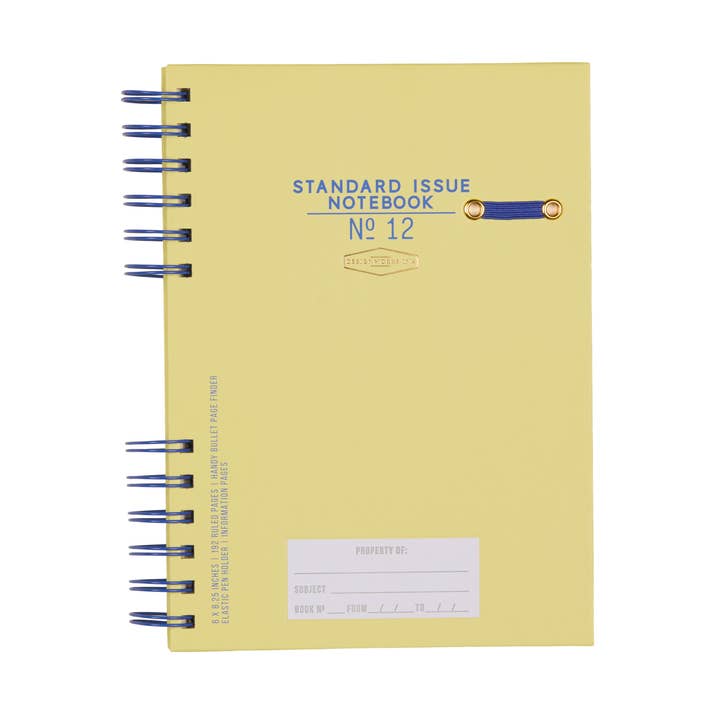 Standard Issue Planner Notebook No. 12 - Cobalt + Citron for wholesale by DesignWorks Ink