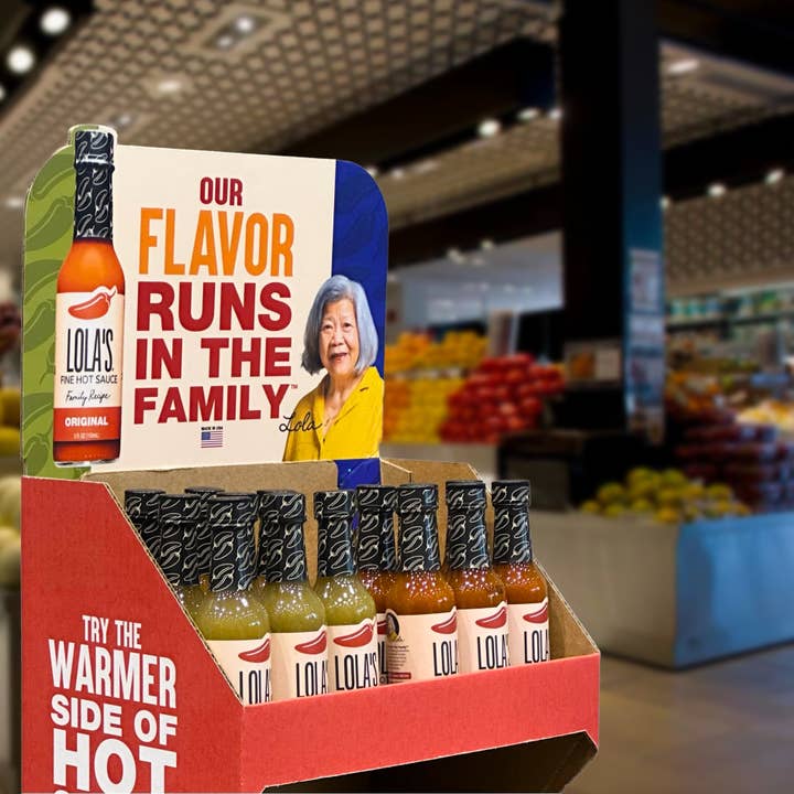 Lola's Fine Hot Sauce - Wholesale Hot Sauce - Lola's Hot Sauce Shipper - 72 ct.3