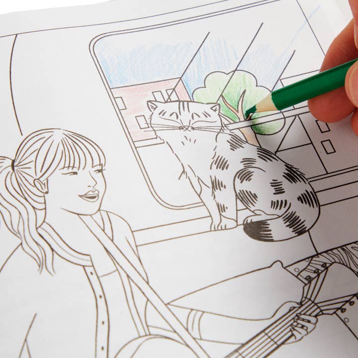 Chronicle Books - Wholesale Coloring & Activity Book - Kids & Baby - Karma is Three Cats Coloring Book4