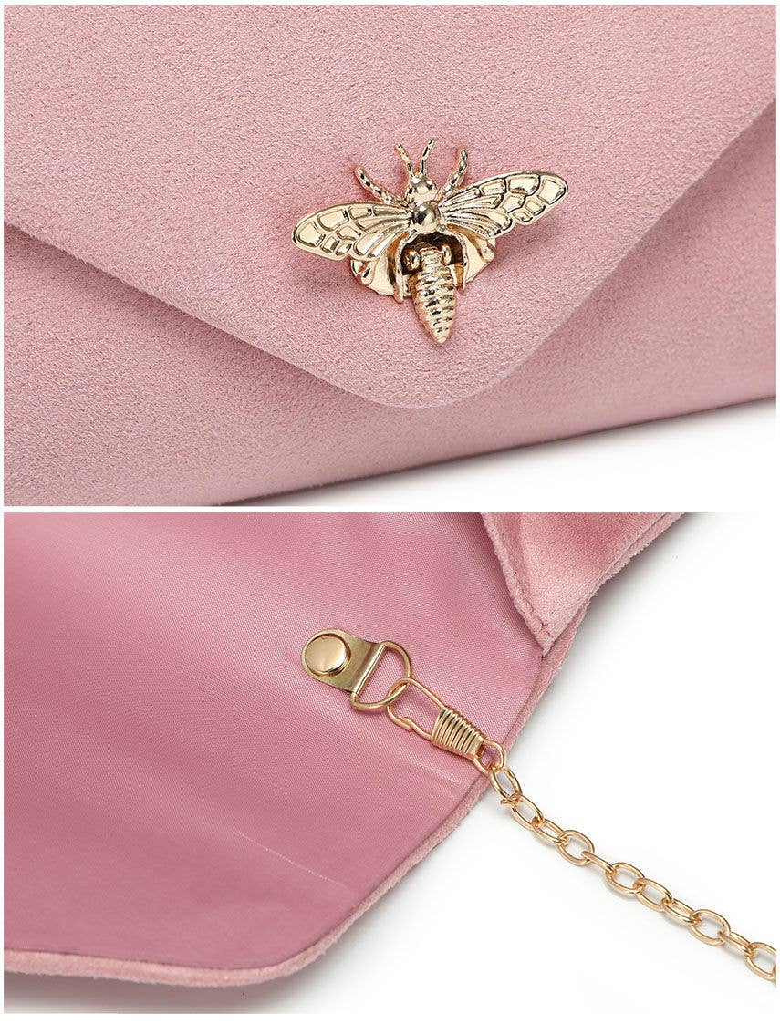 Papaya Fashion Ltd – Engroshandel Clutch - Dame – Y256 ruskind clutch med bi-formet lås15