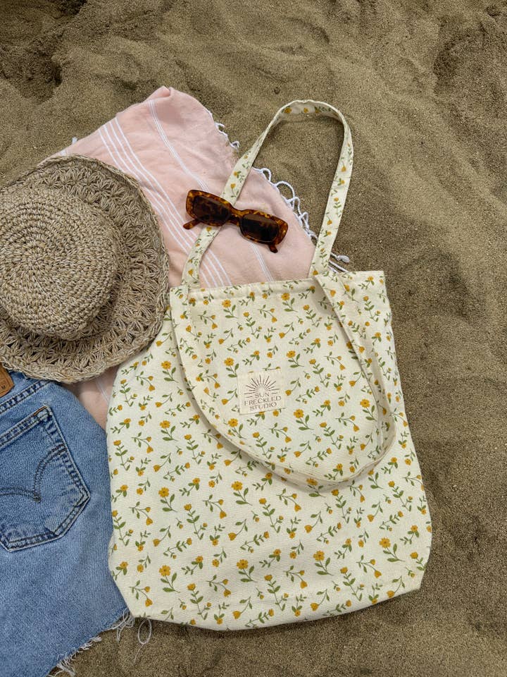 Buttercup Tote Bag for wholesale by Sun Freckled Studio