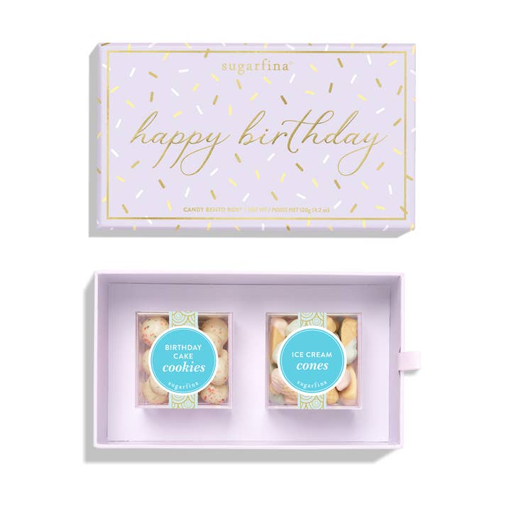 Joyeux anniversaire - 2 pièces Candy Bento Box® (prédéfinies) pour la vente par Sugarfina