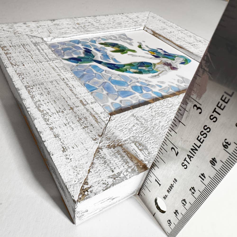 LISART LLC - Wholesale Art Print - Sea glass MERMAID & turtle Framed Print 3