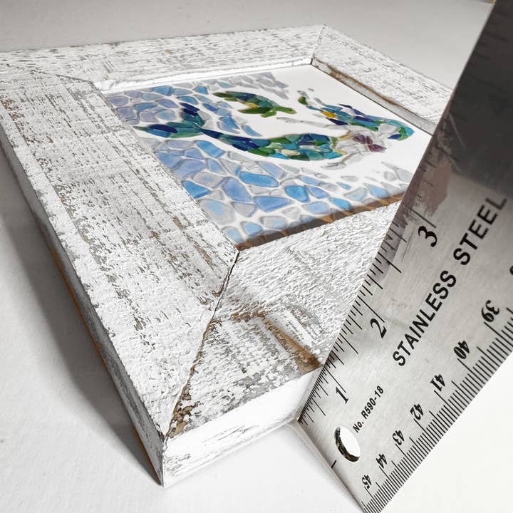 LISART LLC - Wholesale Art Print - Sea glass MERMAID & turtle Framed Print 3