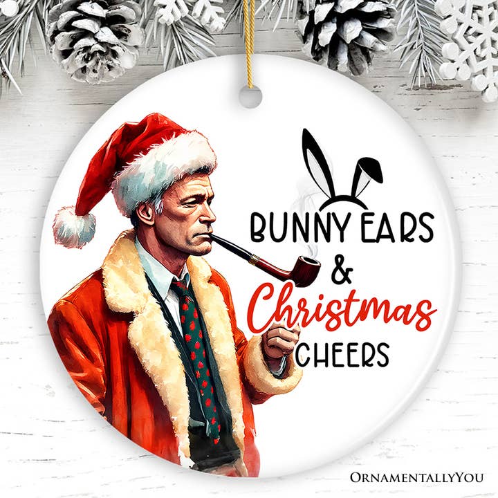 OrnamentallyYou – wholesale Ornament – Bunny Ears & Christmas Cheers Playboy Holiday Humor keepsake