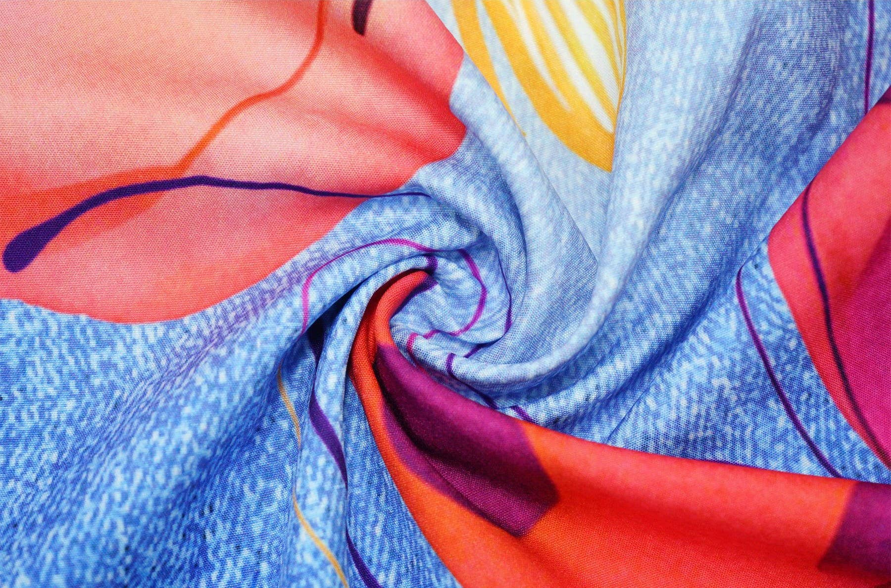 Rosa Clothing - Wholesale Pants - Women's - Women's Colorful Floral Print Loose Casual Wide-Leg Pants3