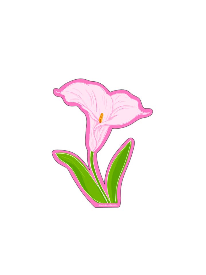 Calla Lilje Klistermærke for engroshandel hos Caroline Reece Designs