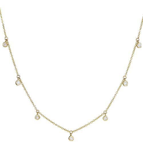 Diamond 2mm 7 Pcs Diamond Necklace for wholesale by Jewels of Mewar