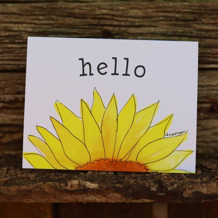 'Hello' Sunflower for wholesale by Nan Van Art