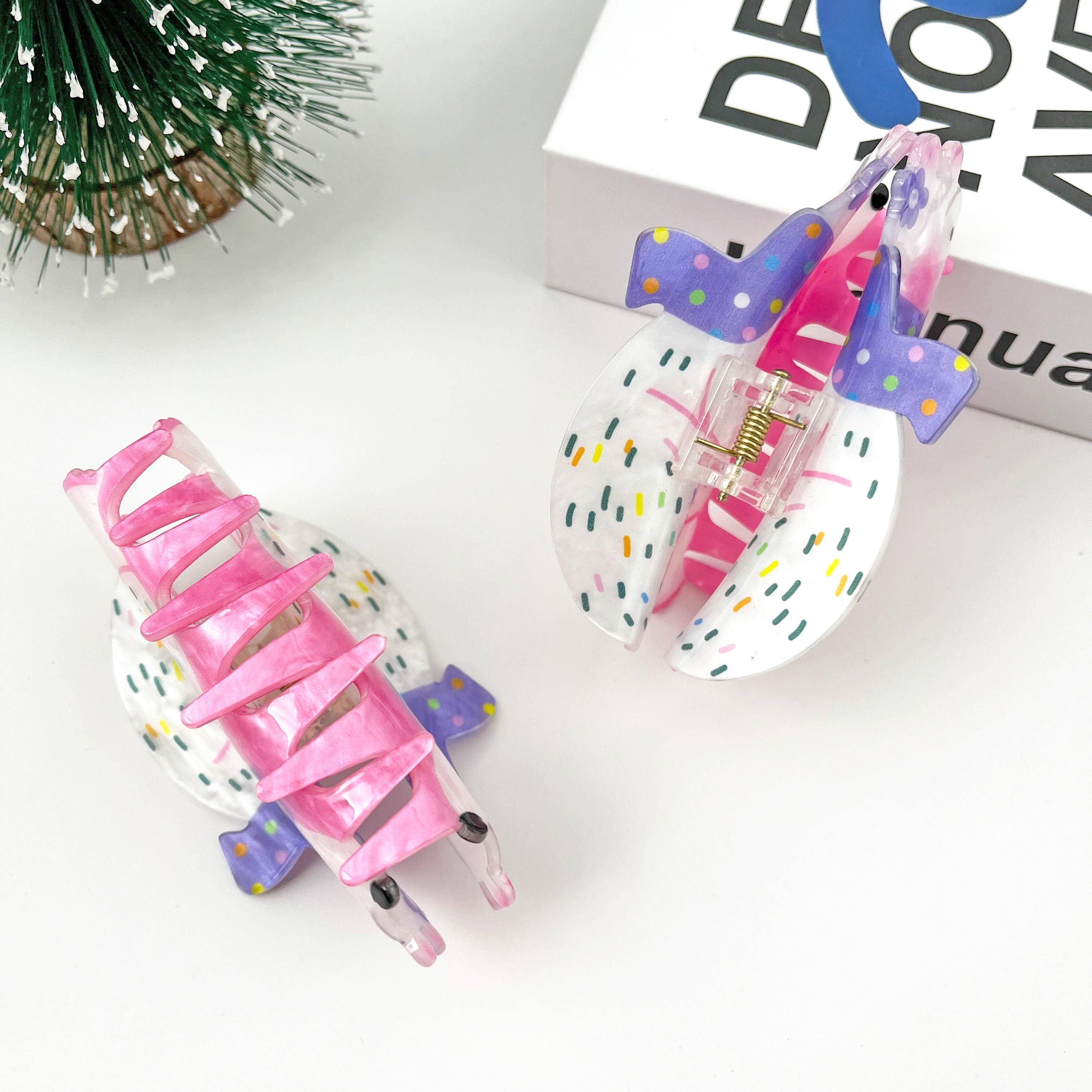 TheDivaSoap - Venta al por mayor Horquilla para el pelo - Mujer - Pinza para el pelo Scarf Bear, pinza para el pelo con forma de garra navideña6