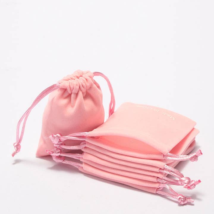 Zakka - Wholesale Gift Bag - 100pcs Velvet Pouch Luxury Jewelry Bag 2.75"x3.5" (7x9cm)7