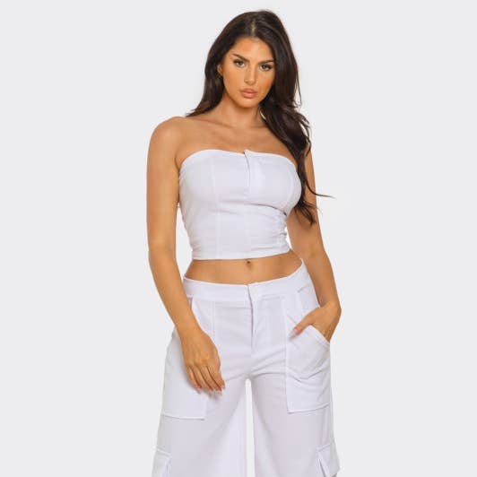 Set Cargo Short Bermuda Pants and Cropped Tops for wholesale by SEXY STAR DESIGN INC