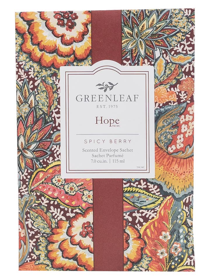 Greenleaf Hope Large Scented Sachet (Pack of 18) for wholesale by Heart Of The Country Ltd