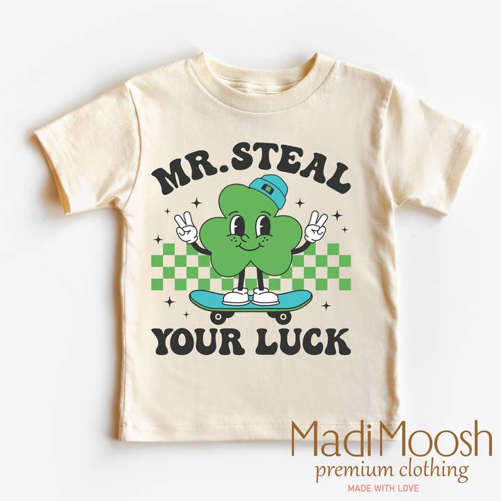 Mr. Steal Your Luck St. Patrick's Day Shirt - St. Patrick's Day Kids Tee for wholesale by Madi Moosh