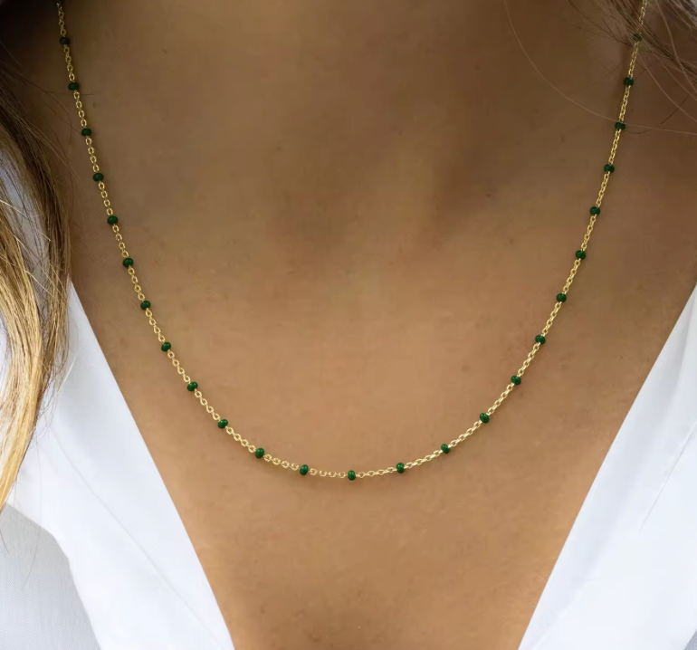 HoopLa - Wholesale Link & Chain Necklace - Candy Chain Enamel Steel Chain Necklace13