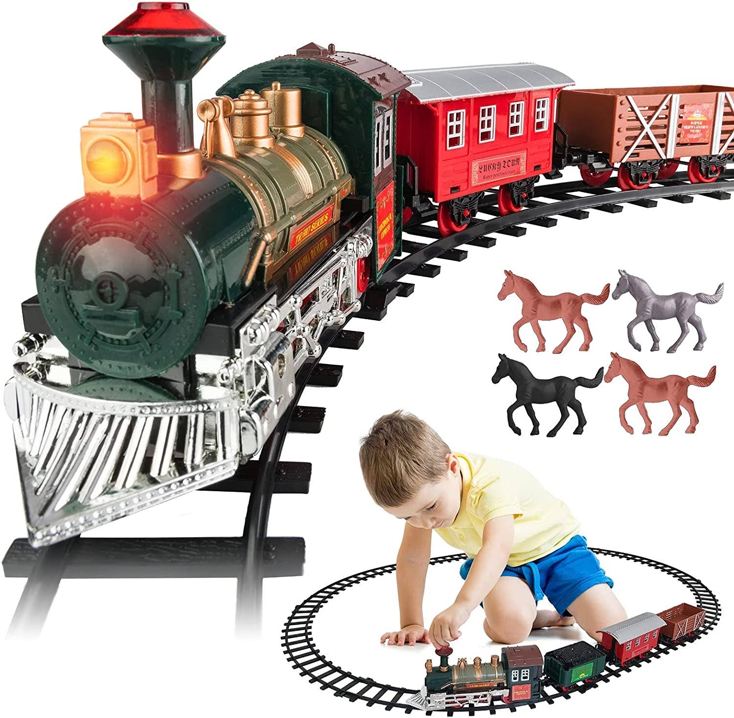 Atlasonix - Wholesale Toy Set - Kids - Electric Train Set, Electric Train Toy, Battery Operated