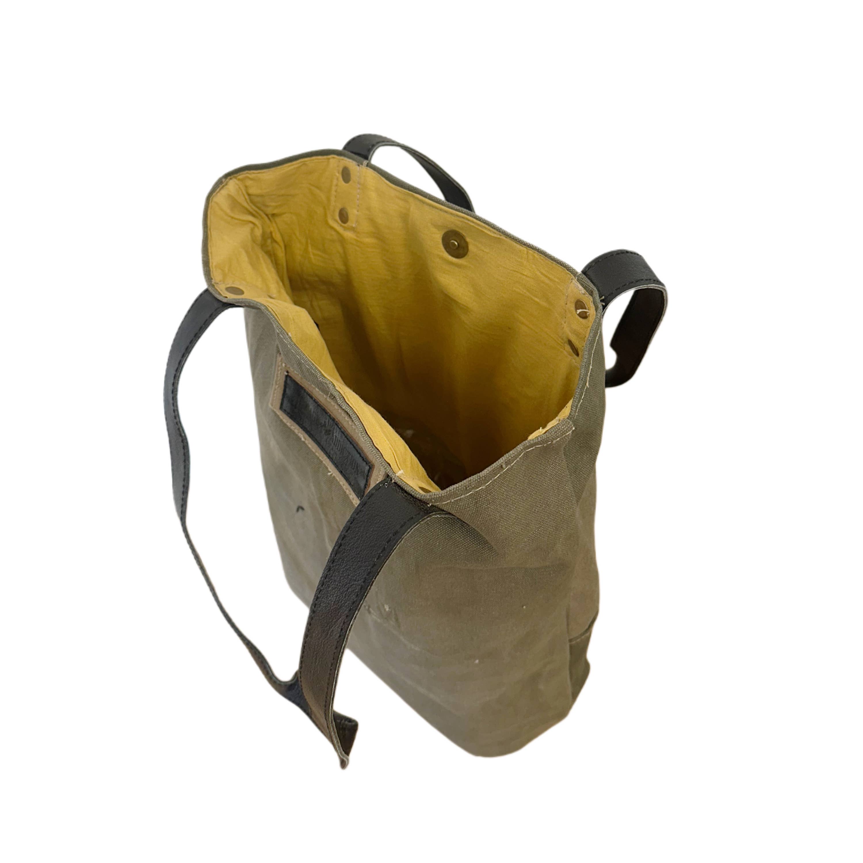 Vintage Addiction - Wholesale Tote Bag - Women's - Peace Flag Recycled Military Tent Tote2