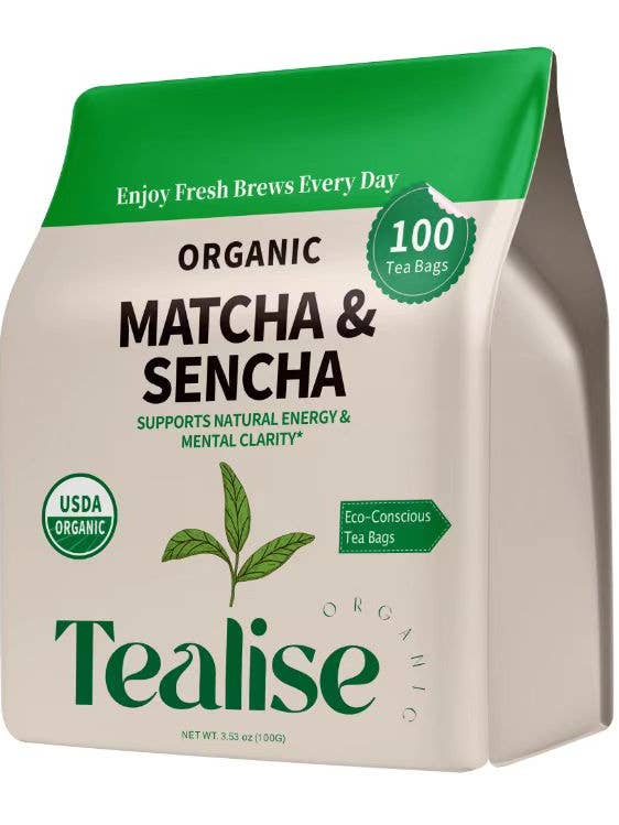 (100 Tea bags) Organic Matcha & Sencha for wholesale by Tealise