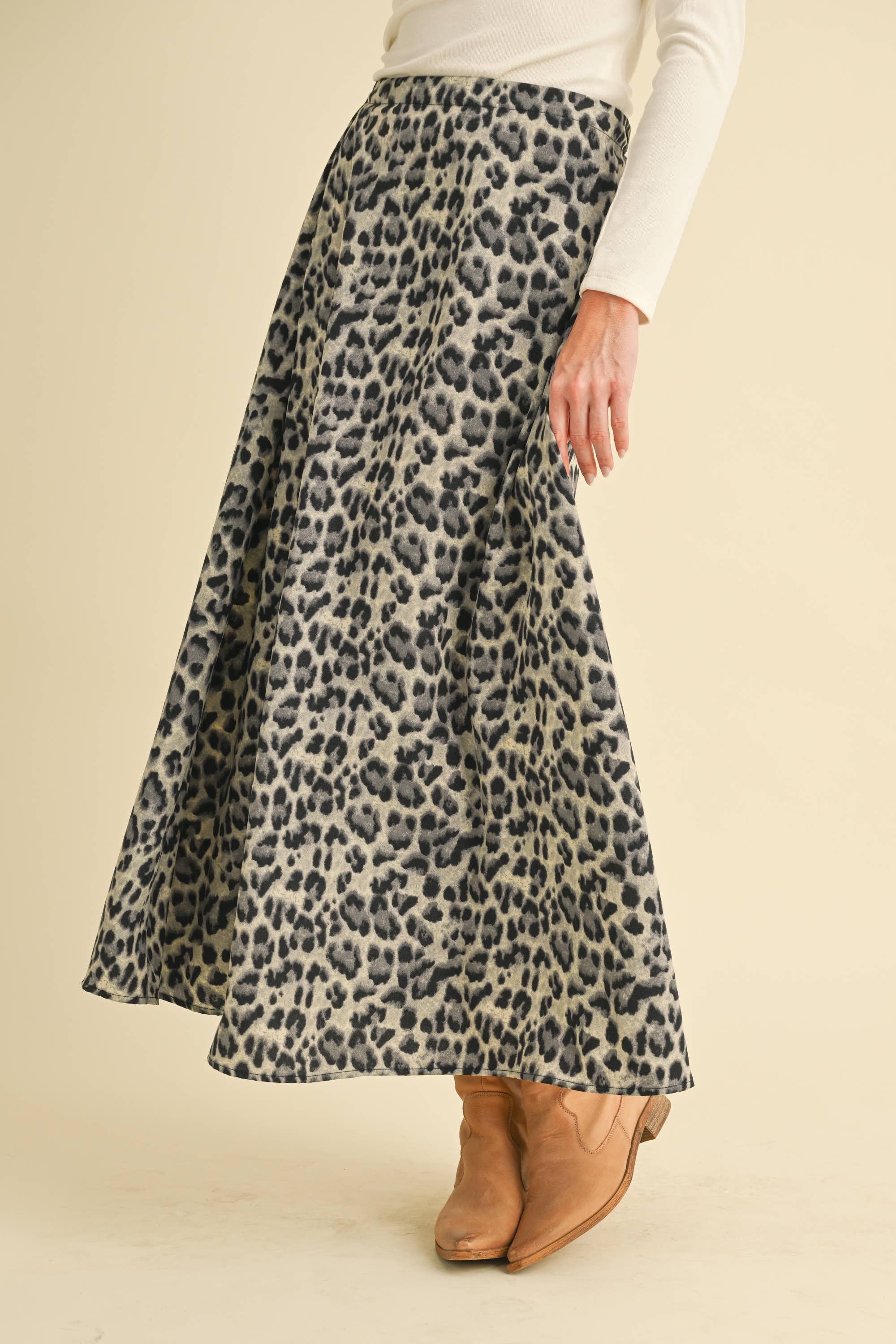 AEMI + CO - Vente Jupe – femme - 7136FN Jupe Maxi Léopard Verine2