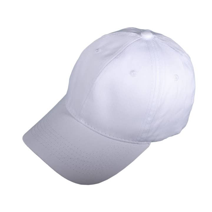 Buck Wholesale - Wholesale Honkbalpet - Uniseks - Blanco Polo Dad-hoeden - BK Caps geborsteld katoen met laag profiel