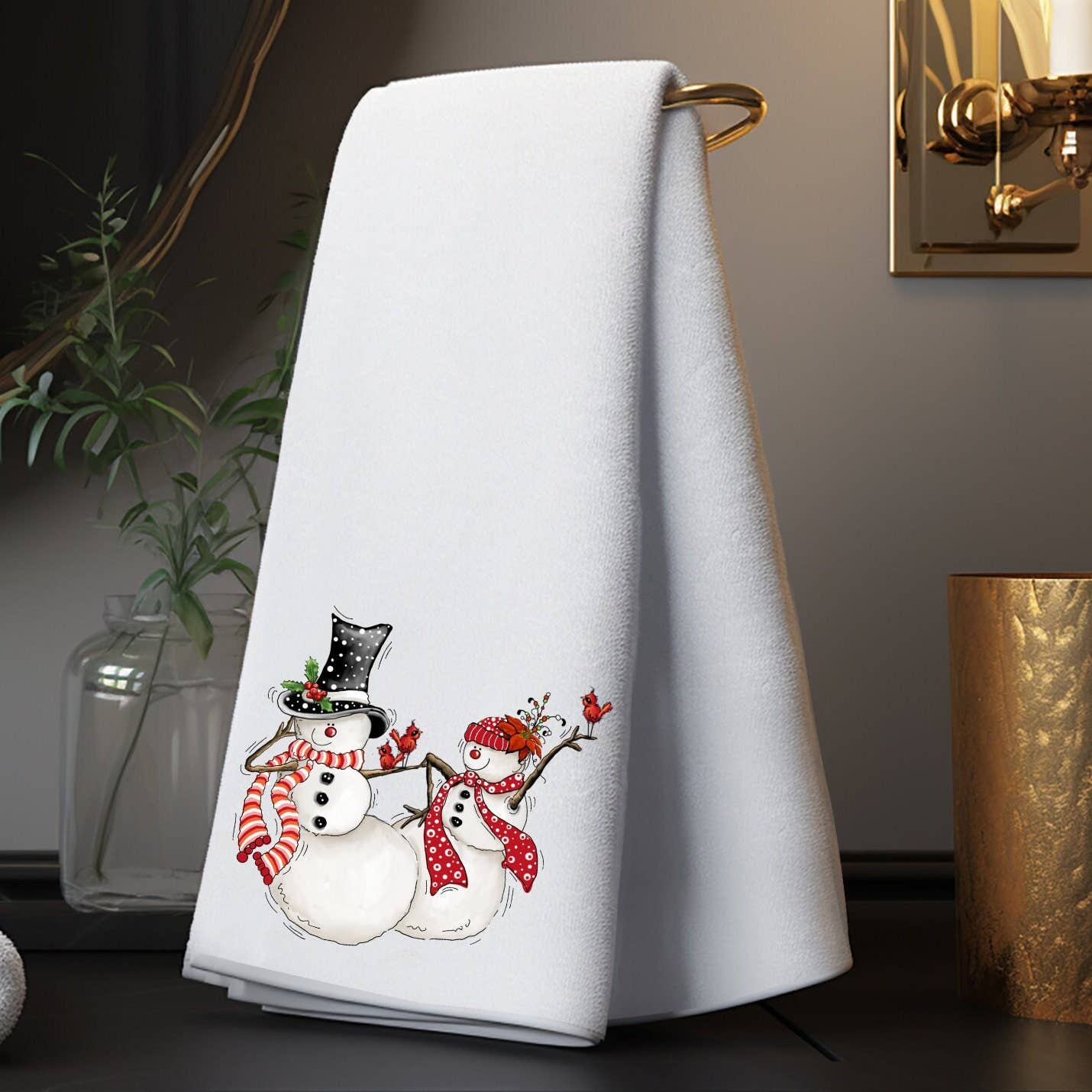 Fernville Creations - Wholesale Hand Towel - Dancing Snowman Seasonal & Holiday Hand Towel Gift8