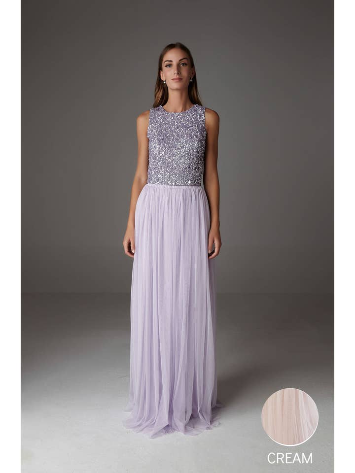 WHITE INES MAXI SKIRT CREAM for wholesale on Faire4