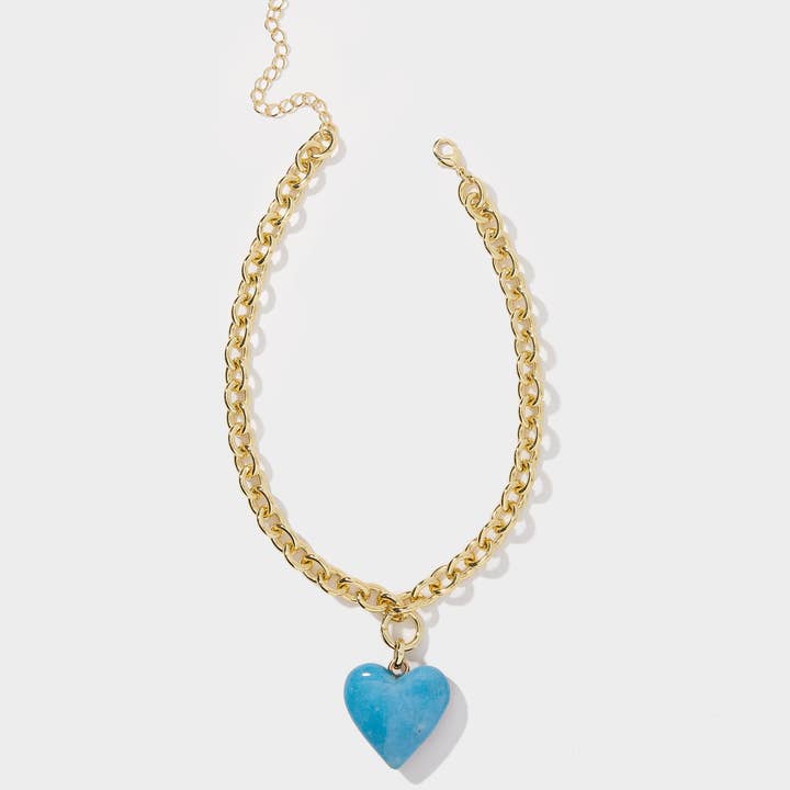 Allie + Bess - Wholesale Jewelry Set - Kira and Stone Heart Charm Set1