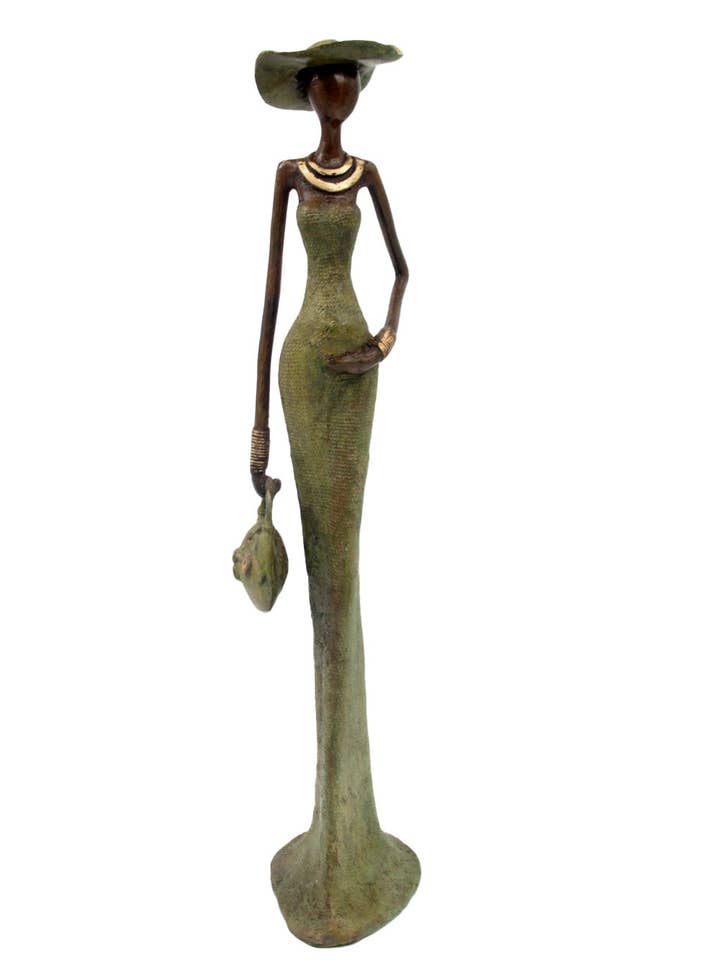 Bronze Issouf 55 cm green No. 4 for wholesale by Lafi Bala