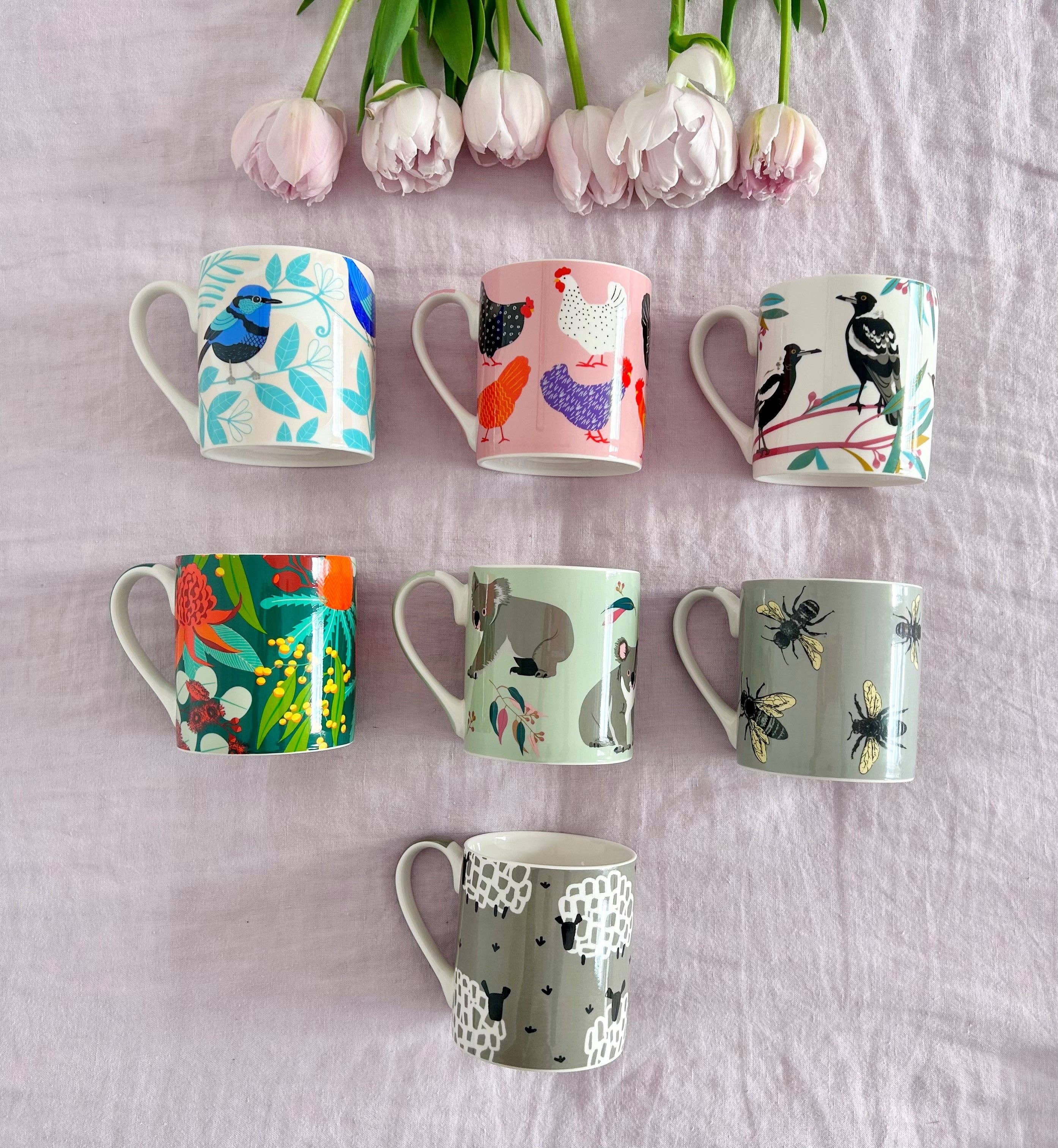 Allgifts Australia - Wholesale Coffee Mug - Ceramic Mug - Australian Botanicals1