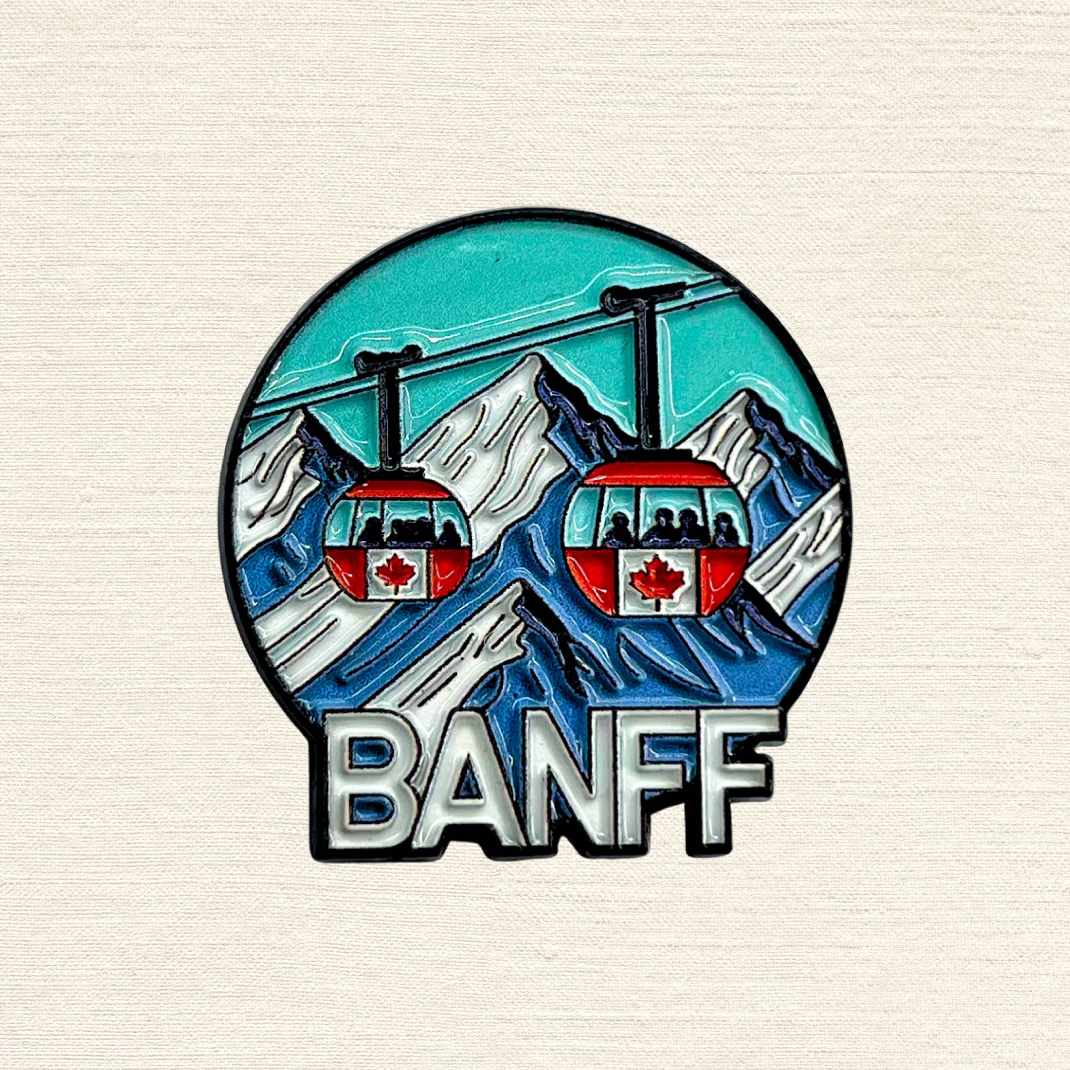 Northern Icons Canada – wholesale Lapel pin/button – Banff Gondola Ride Enamel Pin