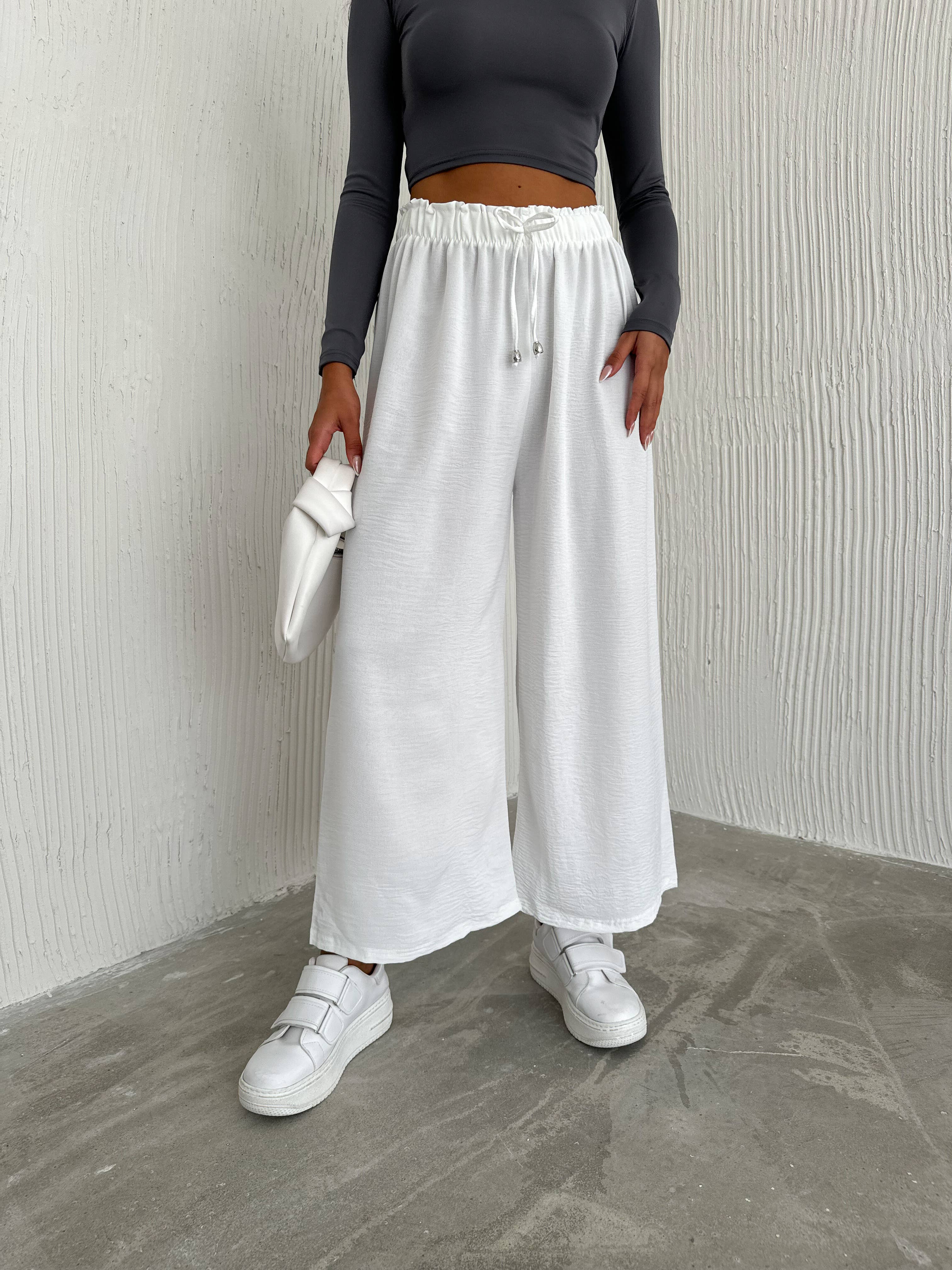 VAV NEW YORK - Wholesale Pants - Women's - Women's Solid Color Palazzo Pants Wide Leg Elastic8