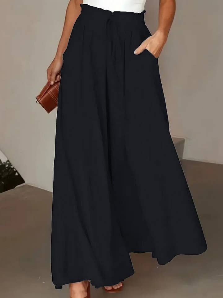 NINEXIS - Wholesale Pants - Women's - CWBLP01214_WOMEN HIGH WAIST PALAZZO PANTS0