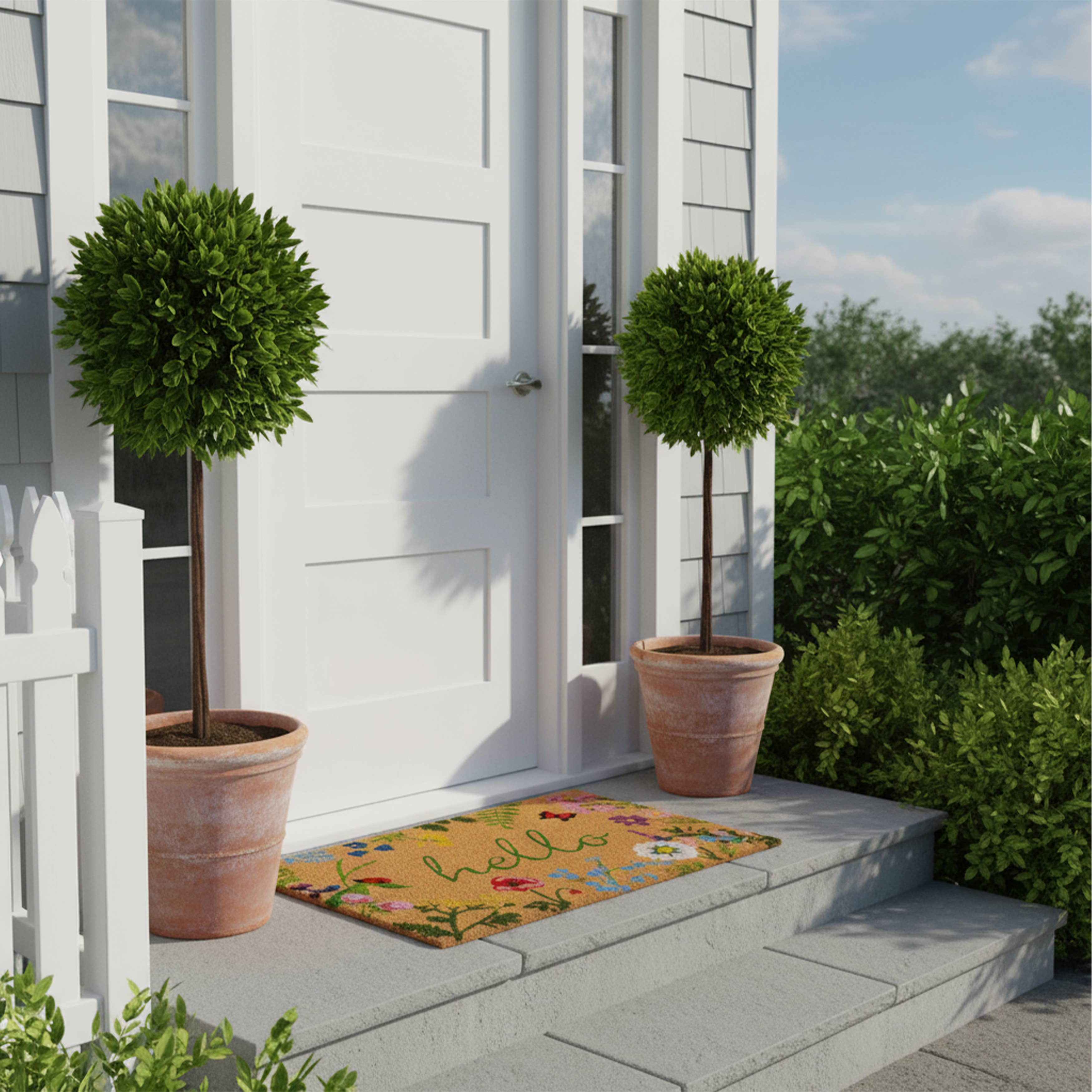 Calloway Mills - Wholesale Door Mat - Spring Floral Hello Doormat1