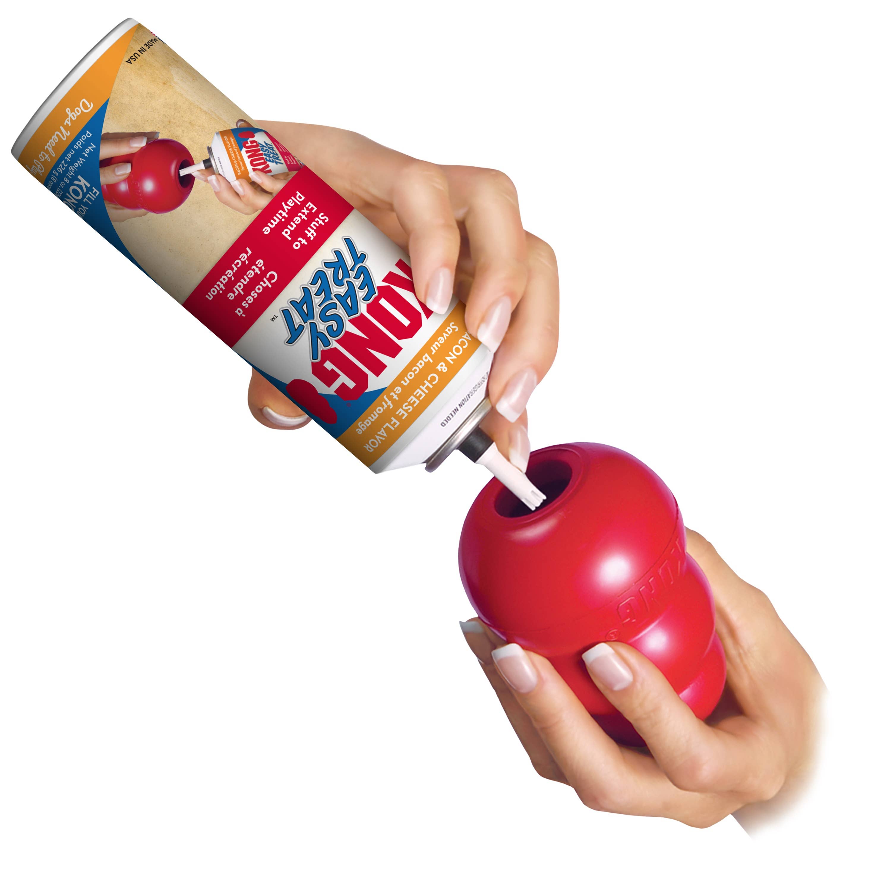 Pet Palette Distribution - Wholesale Pet Fetch Ball - Dog - KONG® Easy Treat® Bacon & Cheese 8 oz1