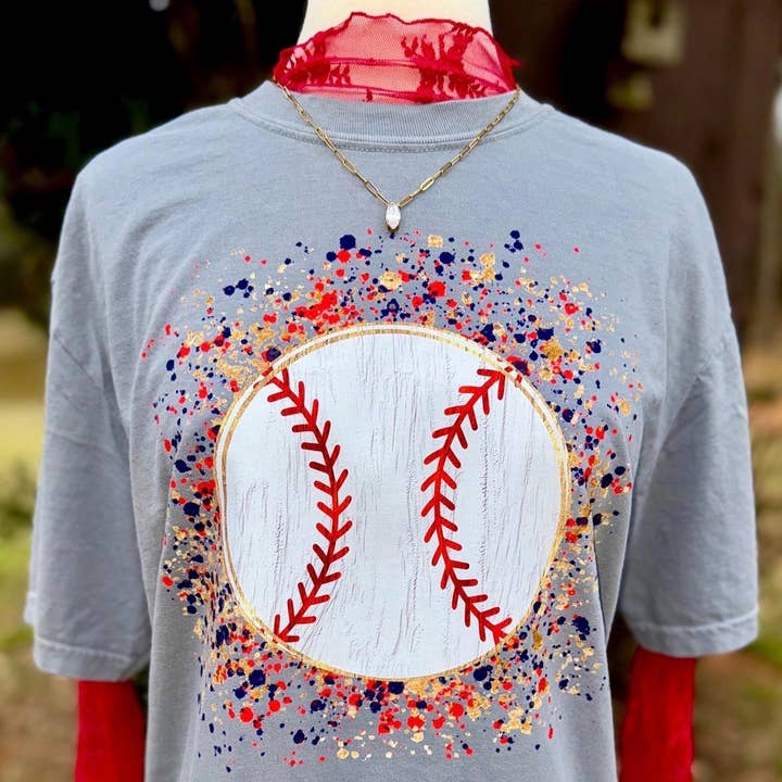 Glitter Baseball Shirt for wholesale by Blazing Oaks Clothing Company