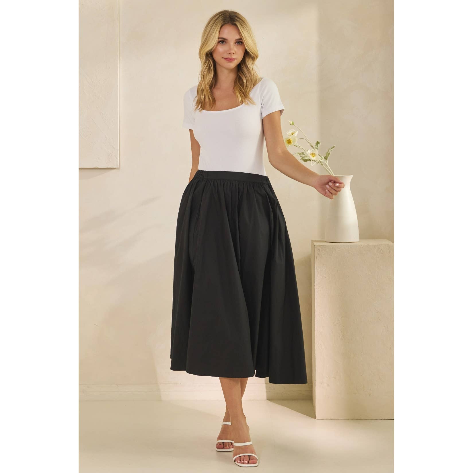 Veveret - Wholesale Skirt - Women's - Midi Pull on Skirt8