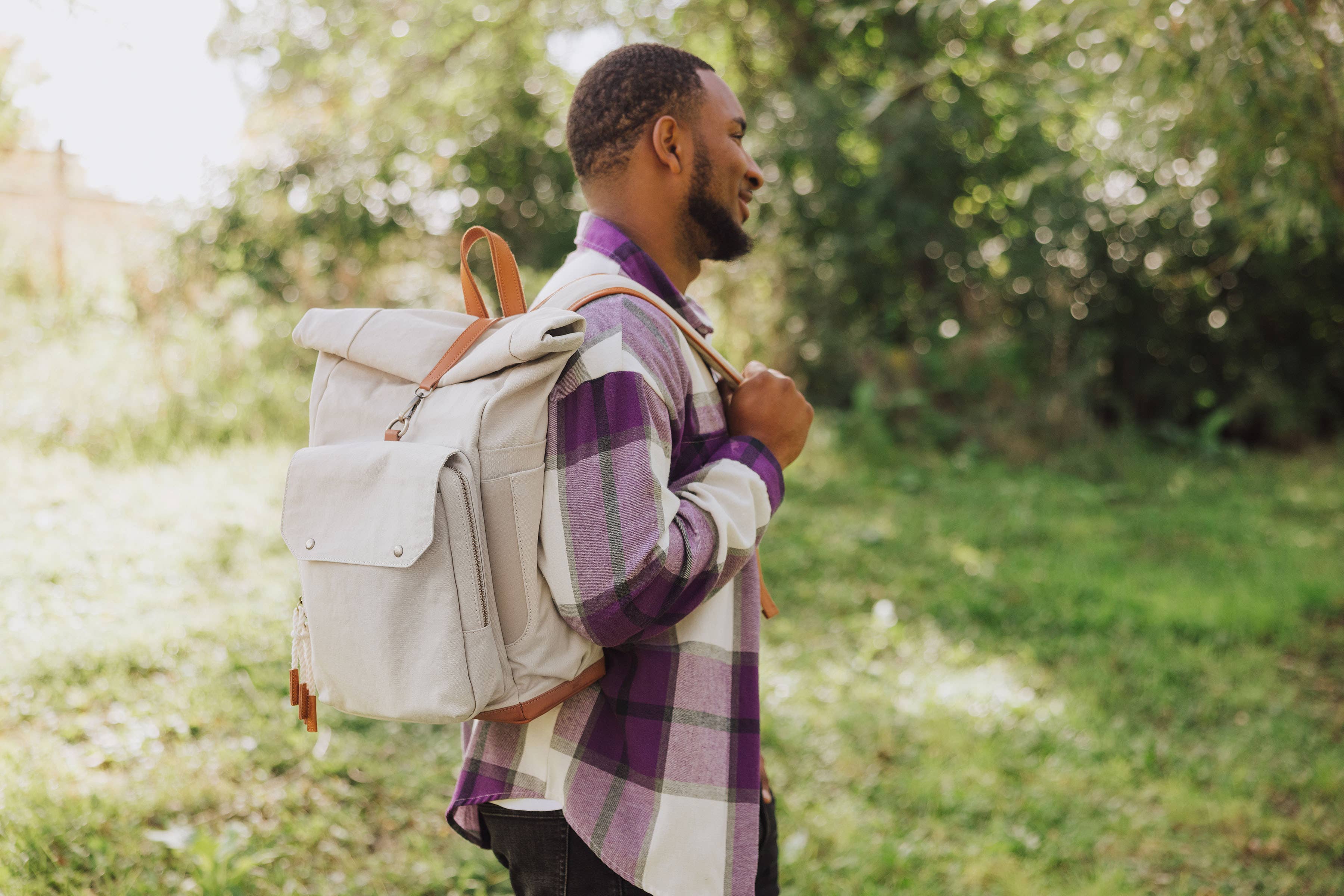 Picnic Time Family of Brands - Wholesale Cooler/Cooler Bag - Carmel Roll Top Picnic Backpack Cooler with Components10