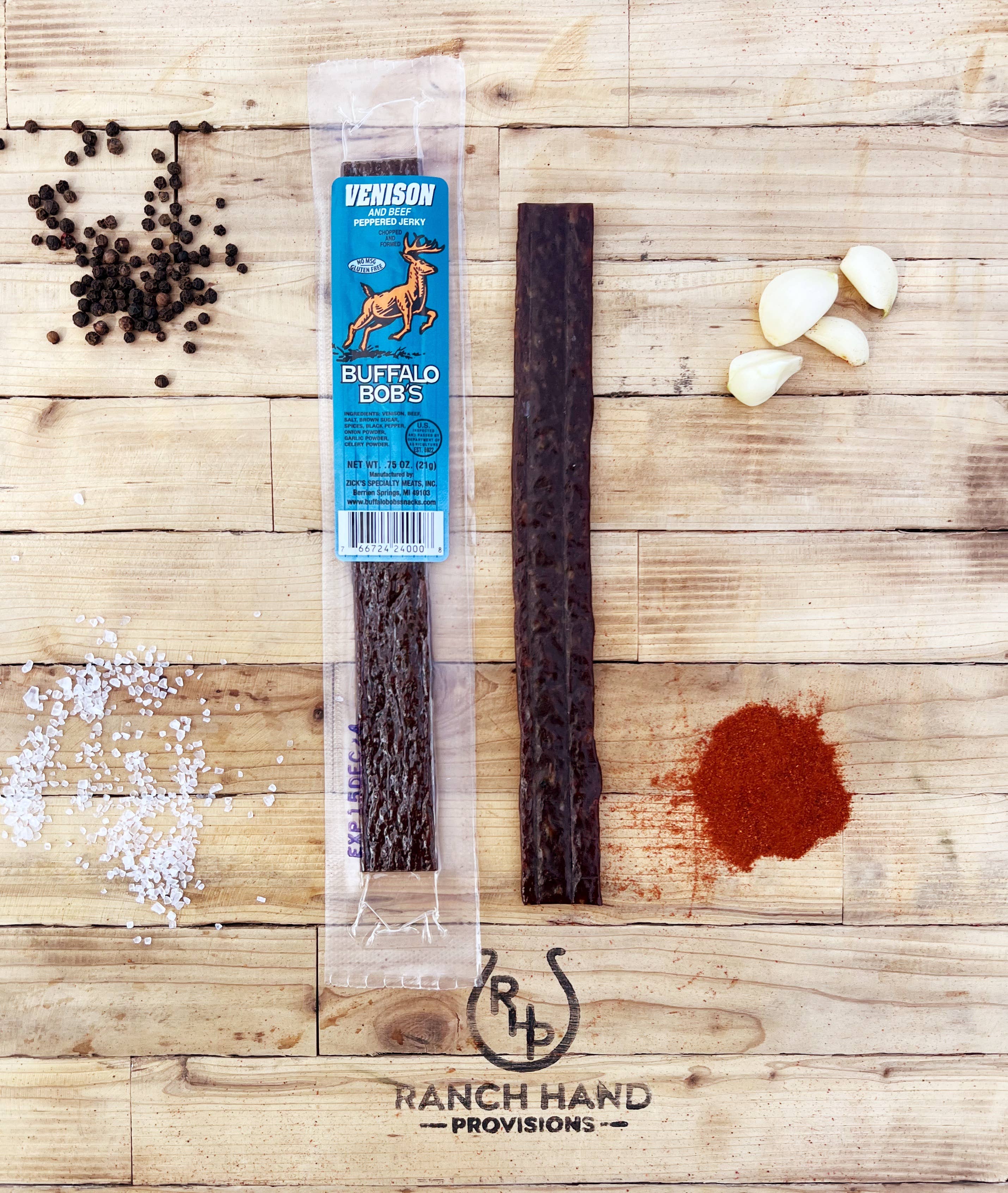 Ranch Hand Provisions - Wholesale Jerky - Peppered Venison Jerky2