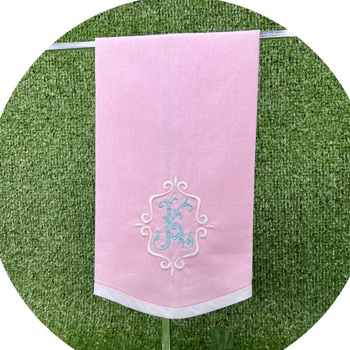 Kammussla Linne Blend Gästhandduk Med Vit Trim för wholesale av THE ROYALTY COLLECTION