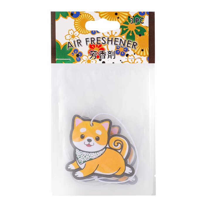 Shiba Inu 3 Piece Air Freshener Pack Green Tea Scent (6/168) for wholesale by Urban Tokyo