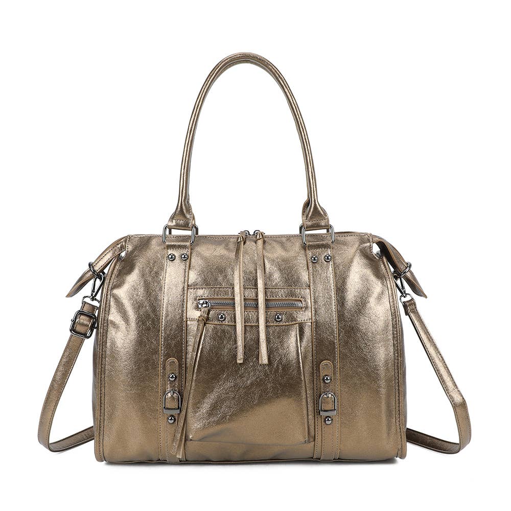 Gallantry - Wholesale Top Handle Bag - Women's - Skyla Metallic Large(R-1979-5)1